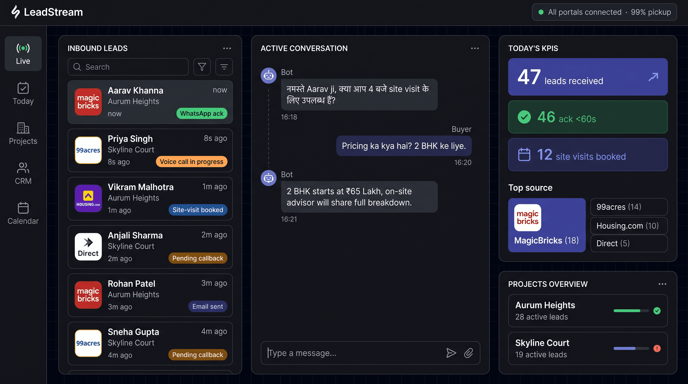 Example Real Estate product UI built by NVSX Labs