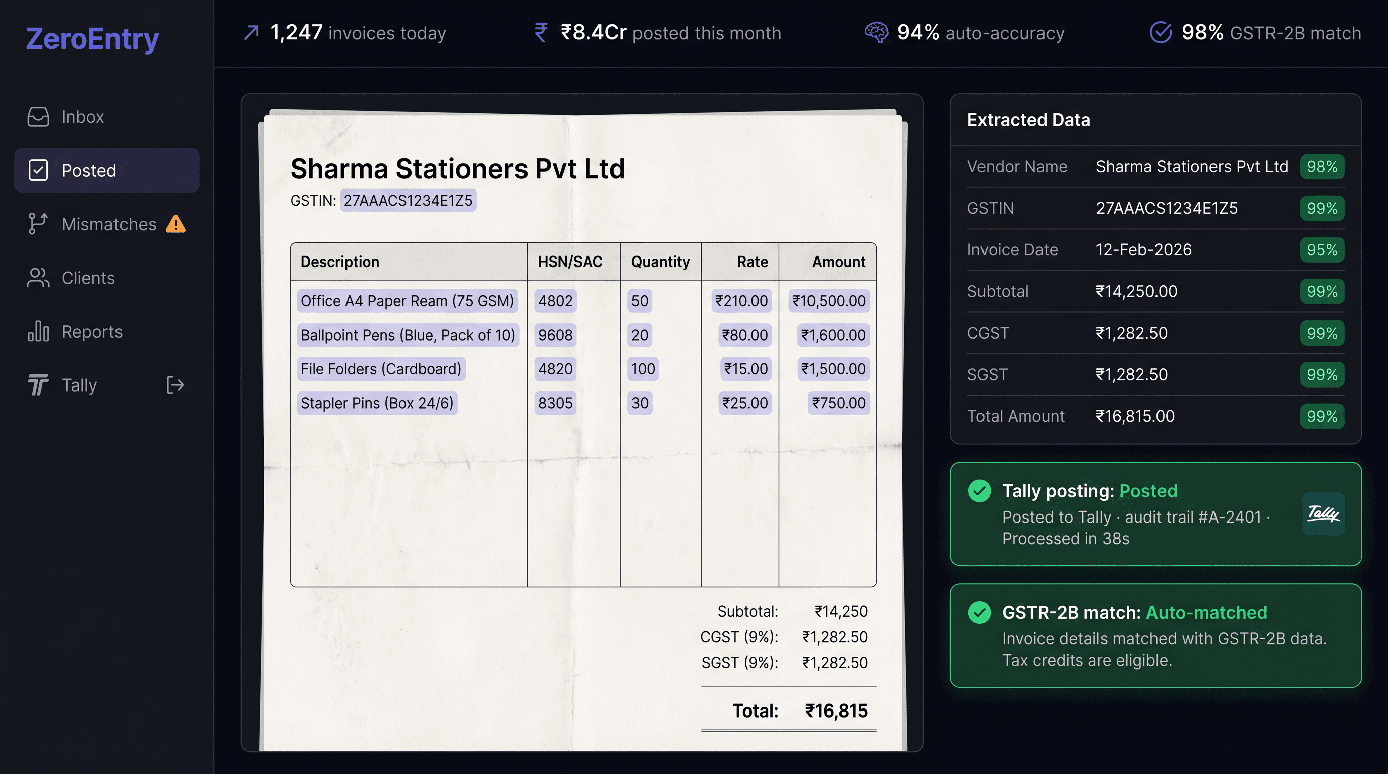 ZeroEntry dashboard